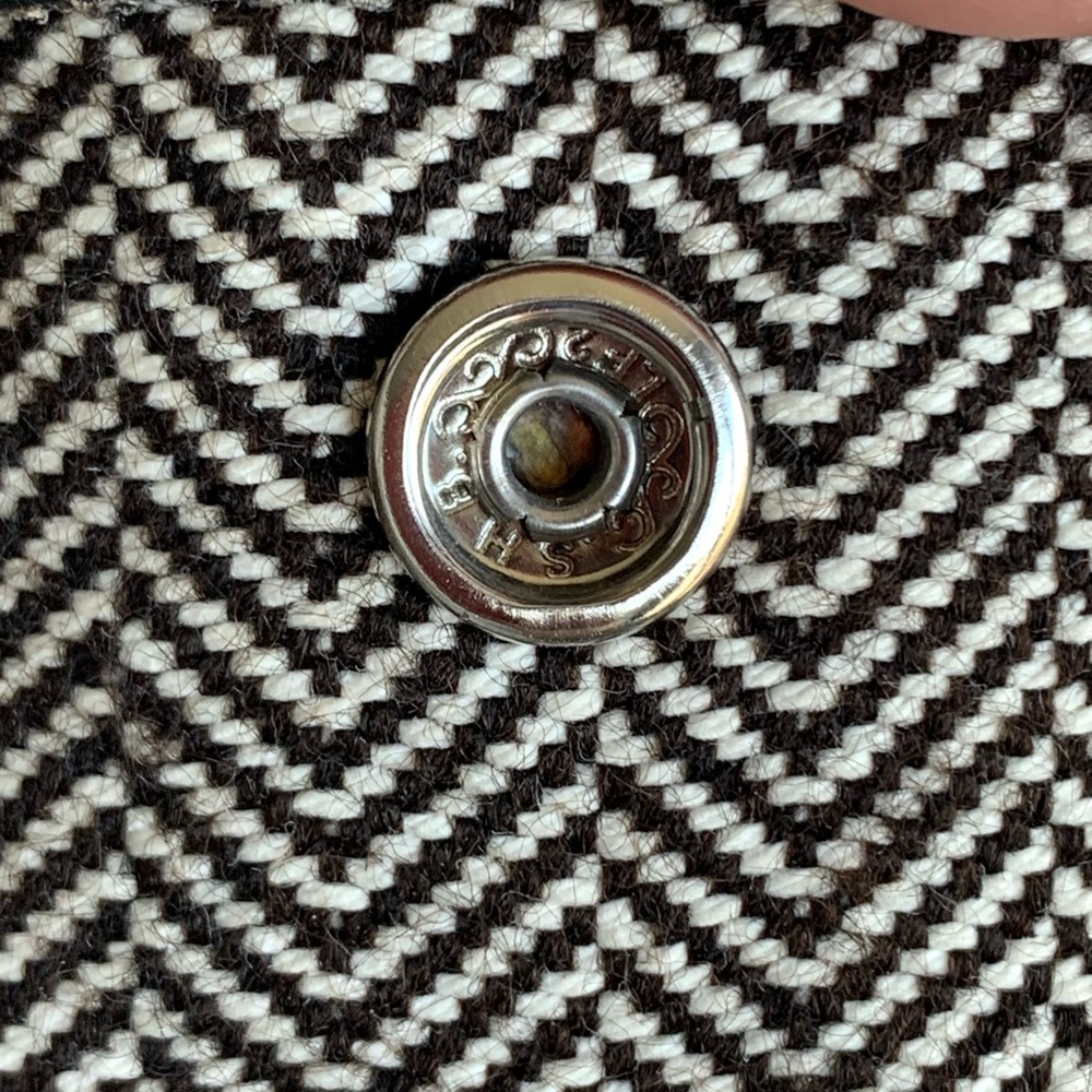 ❌SOLD❌Authentic HERMES Buffalo Leather and Chevron Wool Garden Party 36 Bag. - Picture 12 of 15